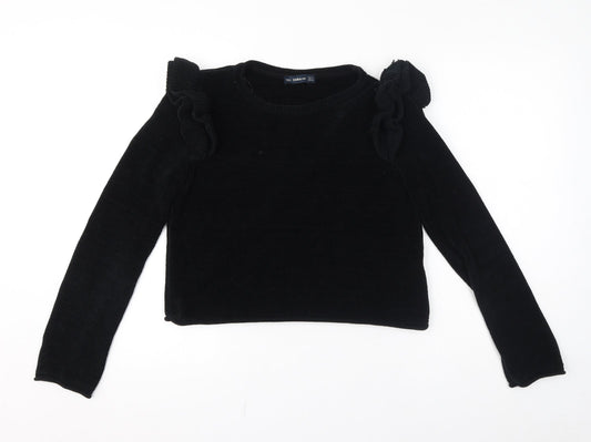 Womens UK Size S Zara Black Pullover Jumper