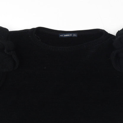 Womens UK Size S Zara Black Pullover Jumper