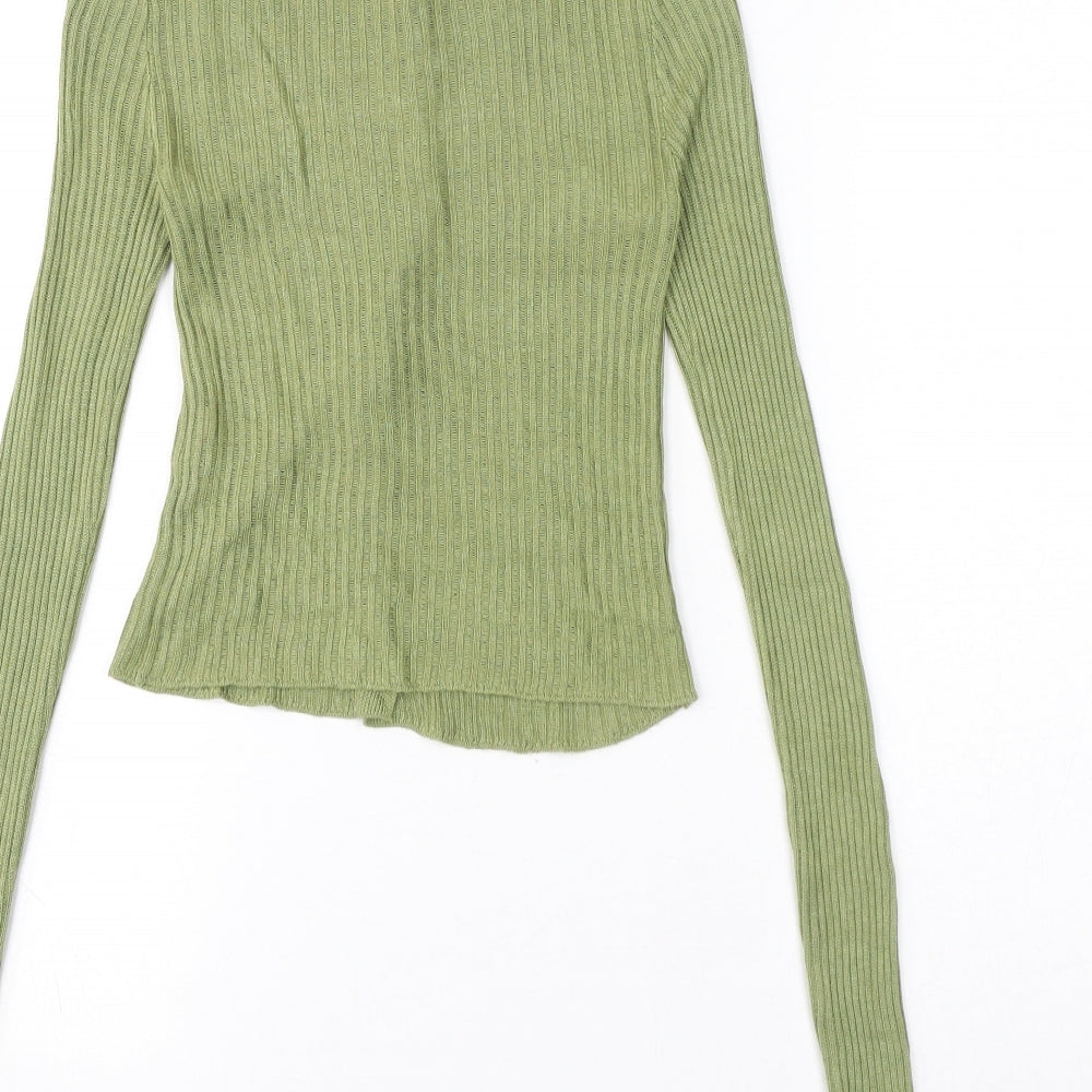 Womens UK Size XS PRETTYLITTLETHING Green Cardigan Jumper