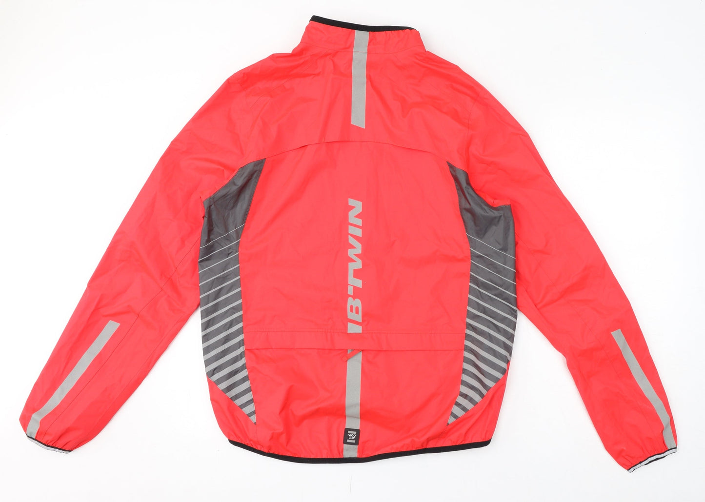 DECATHLON Womens Pink Windbreaker Coat Size S Zip - Neon