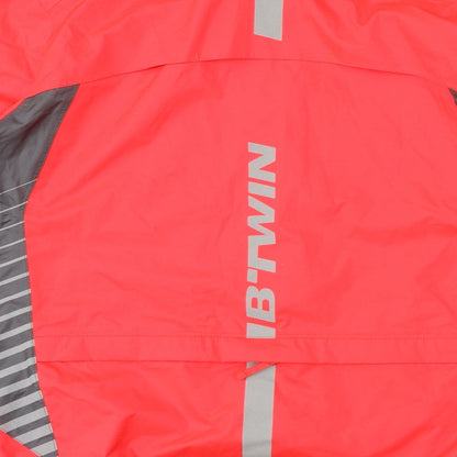 DECATHLON Womens Pink Windbreaker Coat Size S Zip - Neon