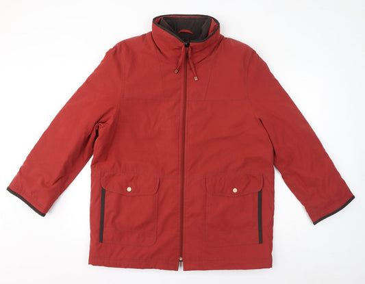 Womens UK Size 16 Steilmann Red Quilted Coat