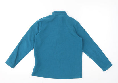 Decathlon Girls Blue Polyester Pullover Sweatshirt Size 10 Years Pullover - Quarter-Zip