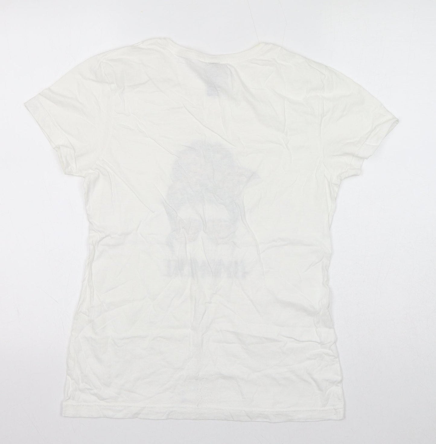 Womens UK Size M Gildan White Basic T-Shirt