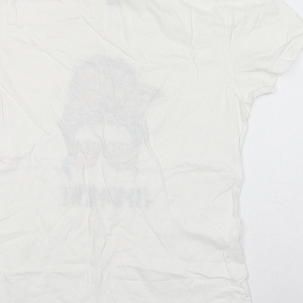 Womens UK Size M Gildan White Basic T-Shirt