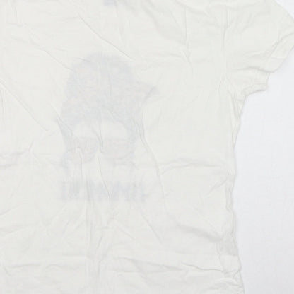 Womens UK Size M Gildan White Basic T-Shirt