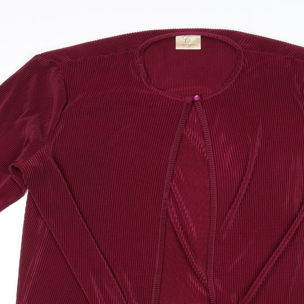 Womens UK Size 16 Compliments Purple Cardigan Jumper