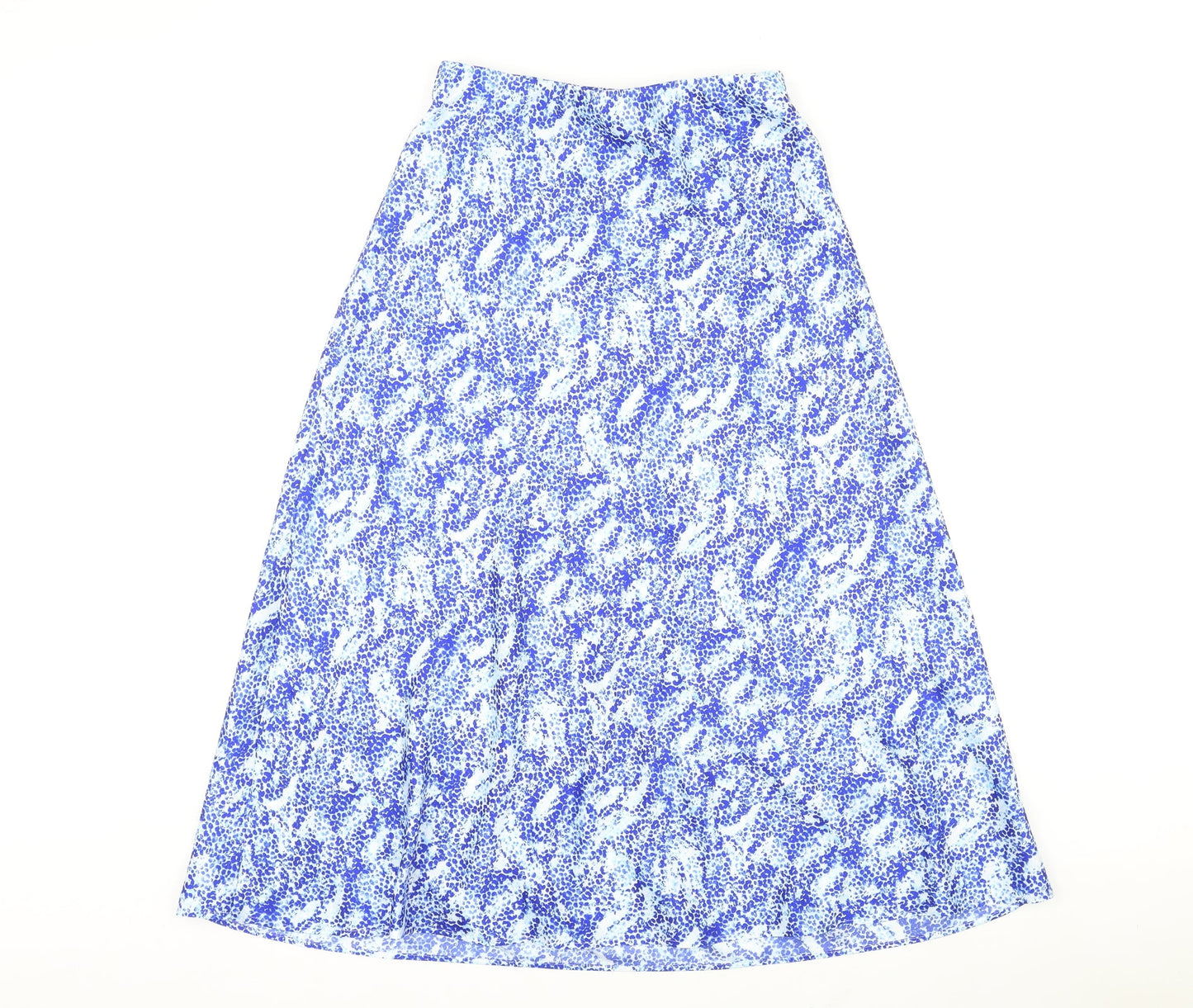 Marks and Spencer Womens Blue Animal Print Polyester A-Line Skirt Size 8