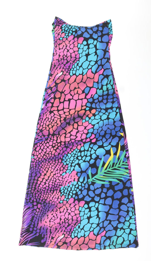 Select Womens Multicoloured Geometric Polyester Maxi Size 8 Sweetheart Pullover