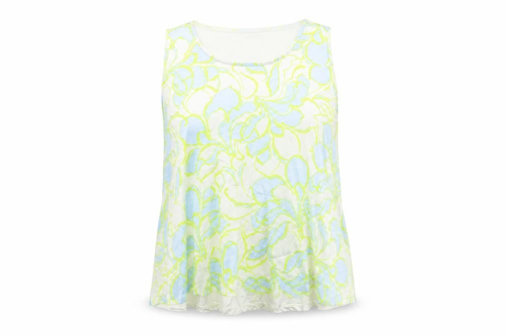 Marks and Spencer Womens Multicoloured Floral Polyester Basic Tank Size 24 Round Neck