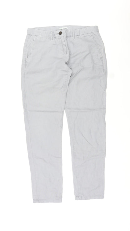Womens UK Size 4 Gap Regular Fit Chino Grey Trousers