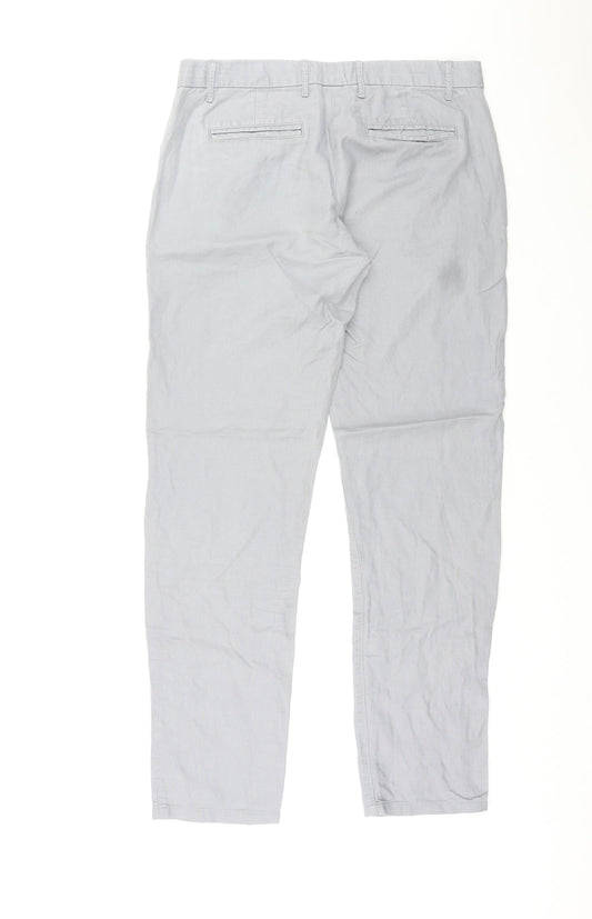 Womens UK Size 4 Gap Regular Fit Chino Grey Trousers