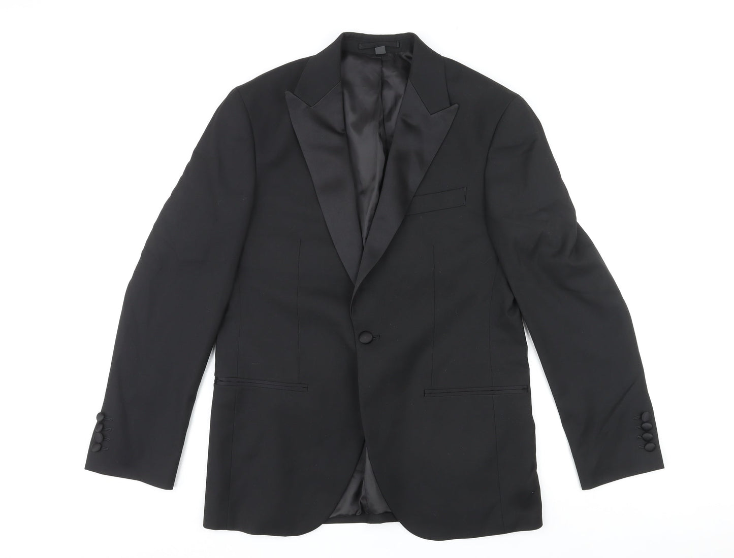 Mens UK Size 38 Marks and Spencer Regular Black Suit Jacket