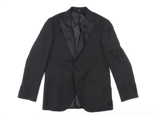 Mens UK Size 38 Marks and Spencer Regular Black Suit Jacket