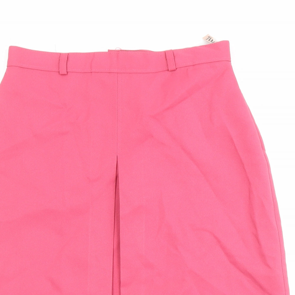 Tamco Womens Pink Polyester A-Line Skirt Size 30 in Zip