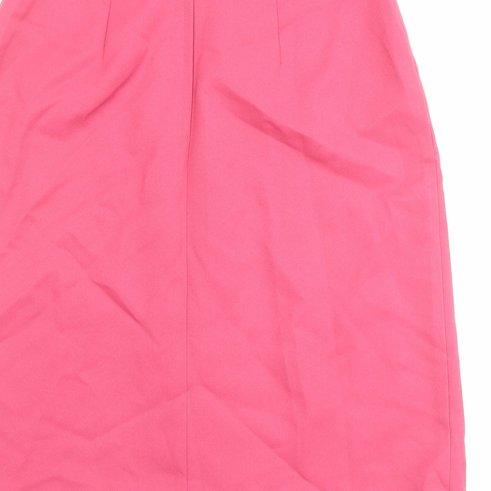 Tamco Womens Pink Polyester A-Line Skirt Size 30 in Zip