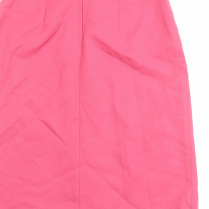Tamco Womens Pink Polyester A-Line Skirt Size 30 in Zip