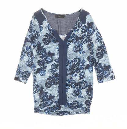 Womens UK Size 8 NEXT Blue Basic Blouse