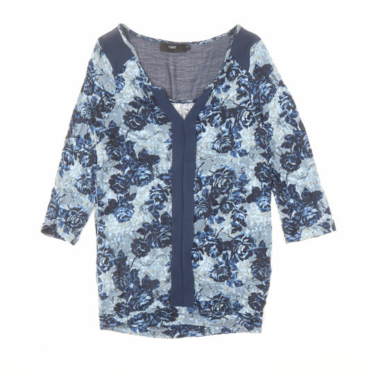 Womens UK Size 8 NEXT Blue Basic Blouse