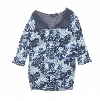 Womens UK Size 8 NEXT Blue Basic Blouse