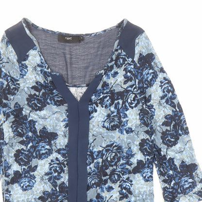 Womens UK Size 8 NEXT Blue Basic Blouse