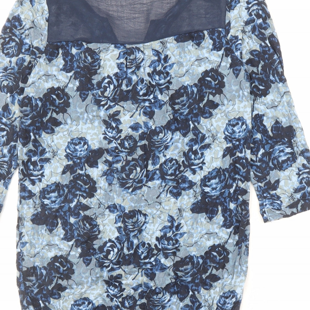 Womens UK Size 8 NEXT Blue Basic Blouse
