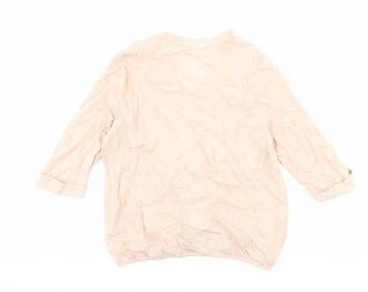 Womens UK Size 8 Marks and Spencer Pink Basic Blouse