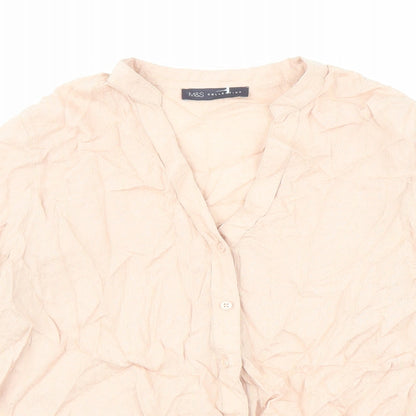 Womens UK Size 8 Marks and Spencer Pink Basic Blouse