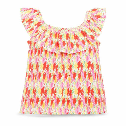 Poetic Gem Womens Multicoloured Geometric Polyester Basic Blouse Size 12 Boat Neck