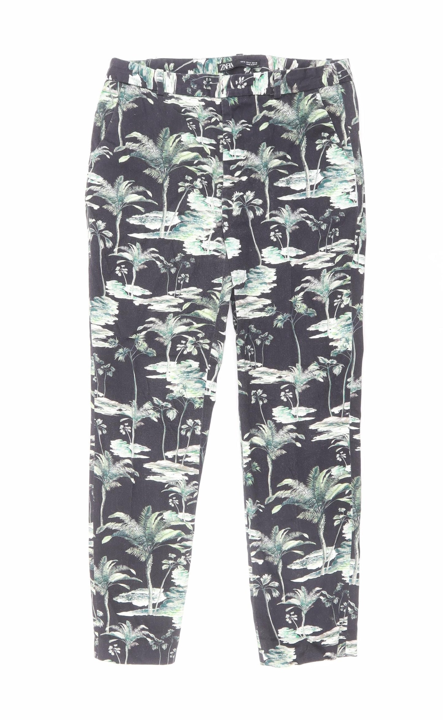 Womens UK Size M Zara Regular Fit  Black Trousers