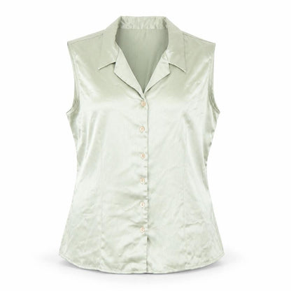 Womens UK Size 14 OPUS Green Basic Button-Up