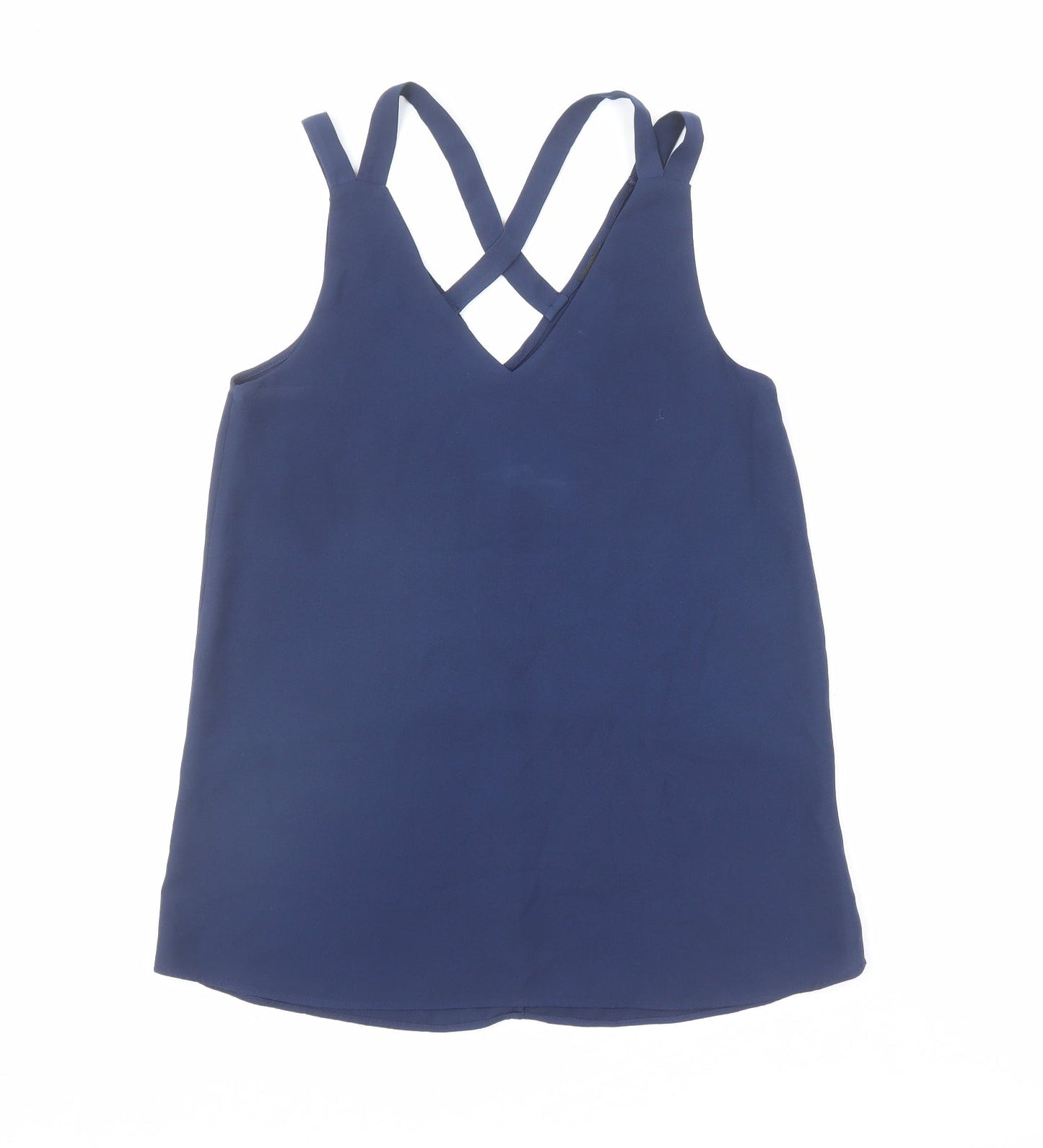 Womens UK Size 8 River Island Blue Basic Tank