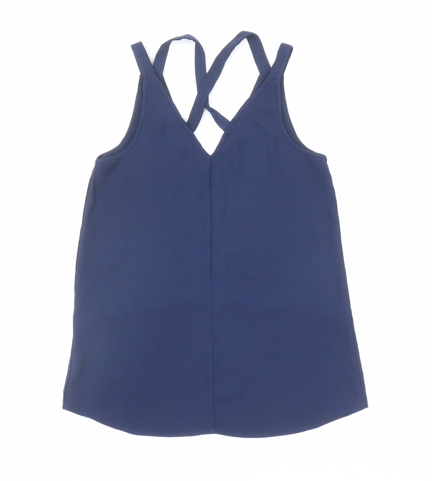 Womens UK Size 8 River Island Blue Basic Tank