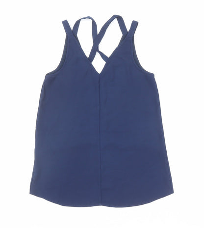 Womens UK Size 8 River Island Blue Basic Tank