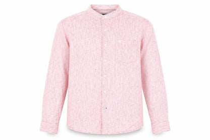 Net Play Mens Pink Cotton Button-Up Size 40 Mock Neck Button