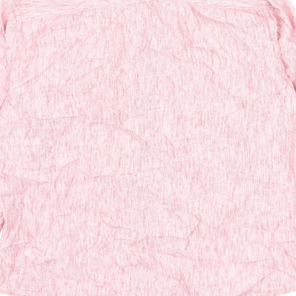 Net Play Mens Pink Cotton Button-Up Size 40 Mock Neck Button