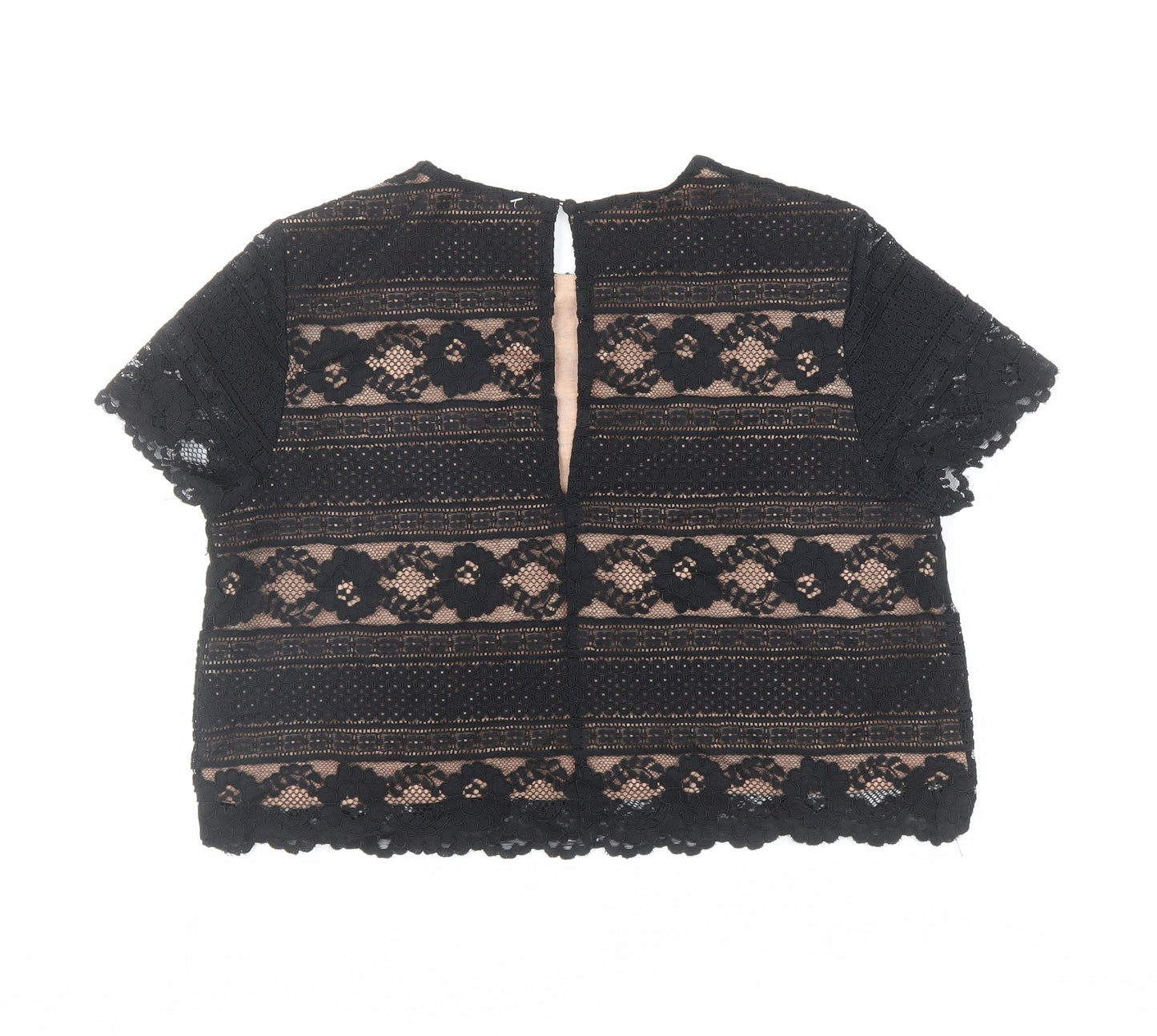 Womens UK Size M H&M Black Basic Blouse