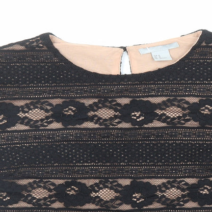 Womens UK Size M H&M Black Basic Blouse