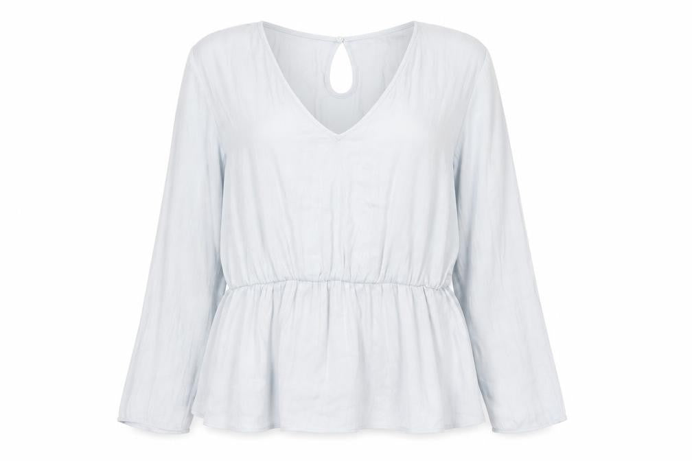 Womens UK Size 18 Marks and Spencer Blue Basic Blouse