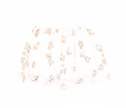 Sista B Girls Pink Polyester Tutu Skirt Size 6 Years Regular Pull On - Sequin Layered