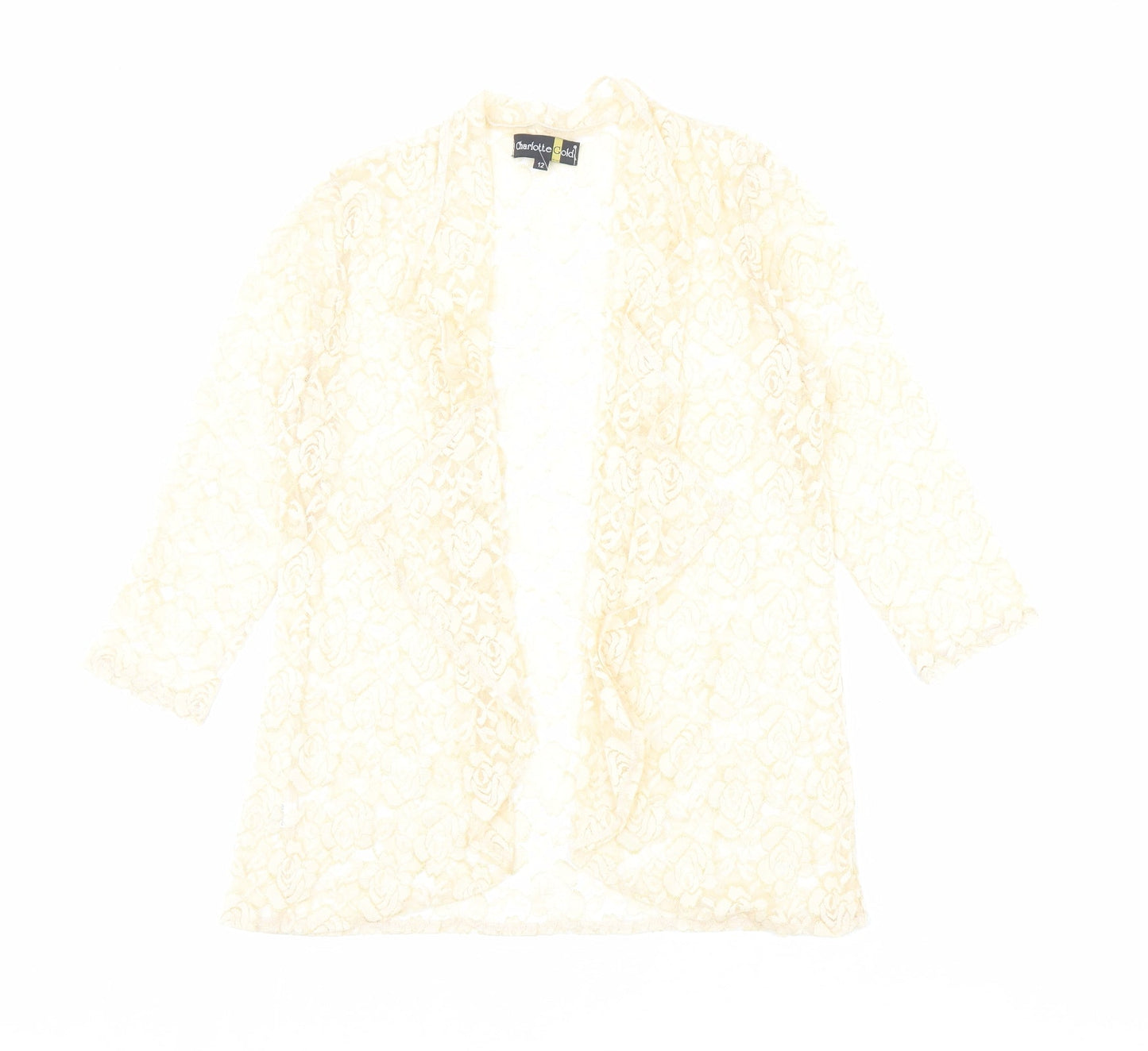 Womens UK Size 12 Charlotte Gold Gold Kimono Blouse
