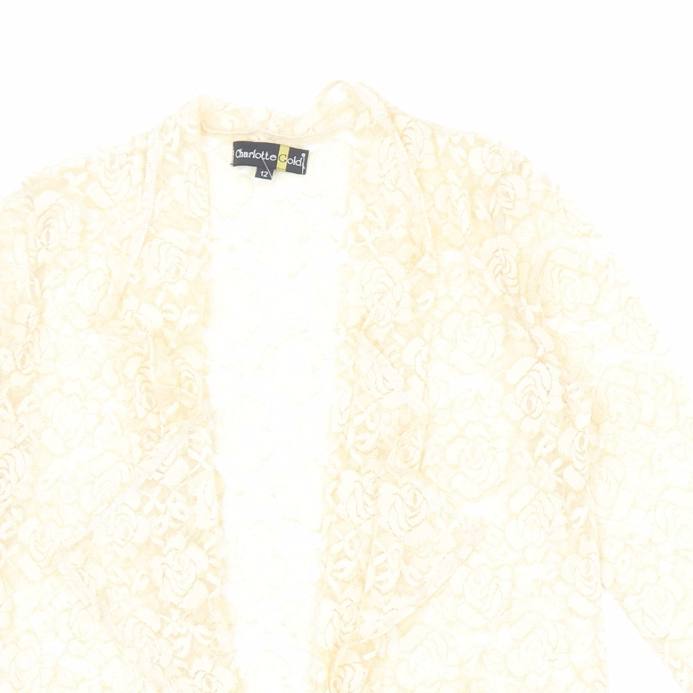 Womens UK Size 12 Charlotte Gold Gold Kimono Blouse