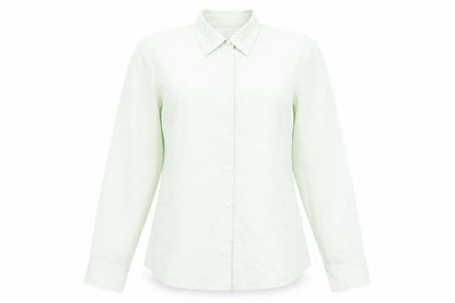 Habella Womens Green Polyester Basic Button-Up Size 12 Collared - Rhinestone Detail