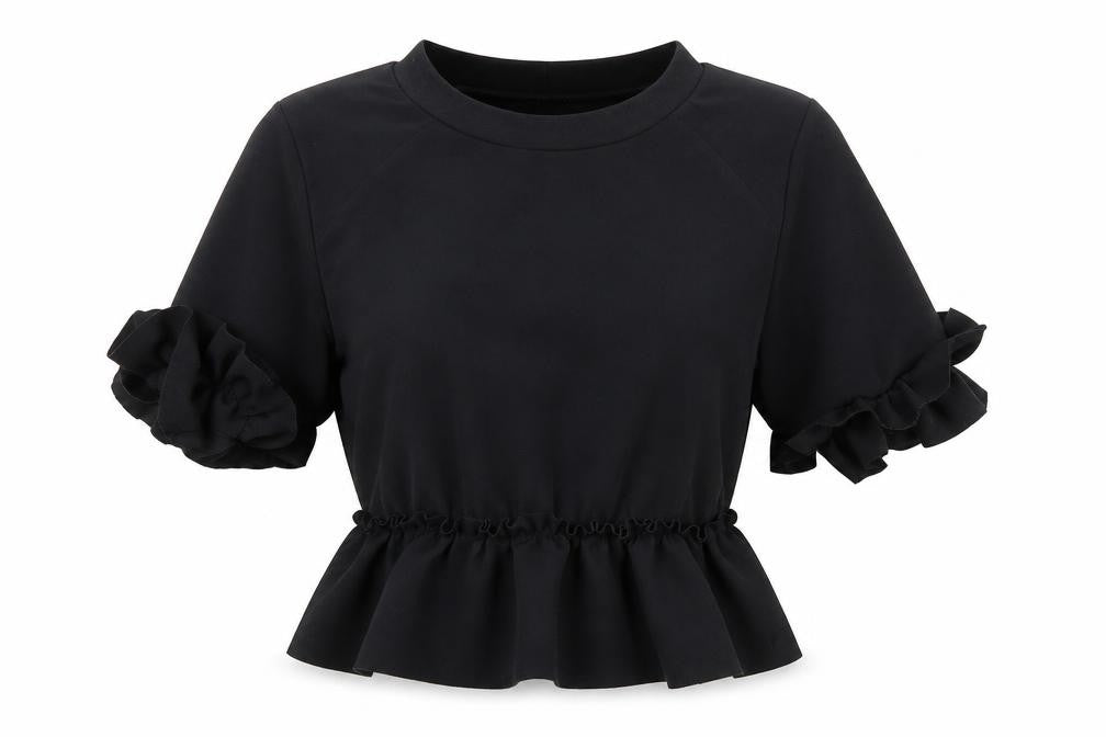 Womens UK Size 6 Style Plus Black Basic Blouse