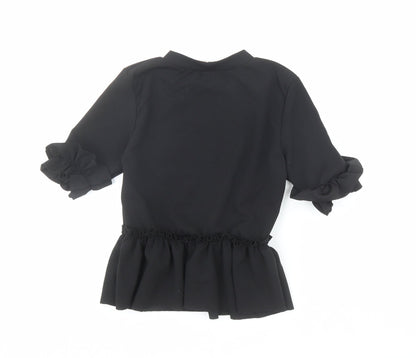 Womens UK Size 6 Style Plus Black Basic Blouse