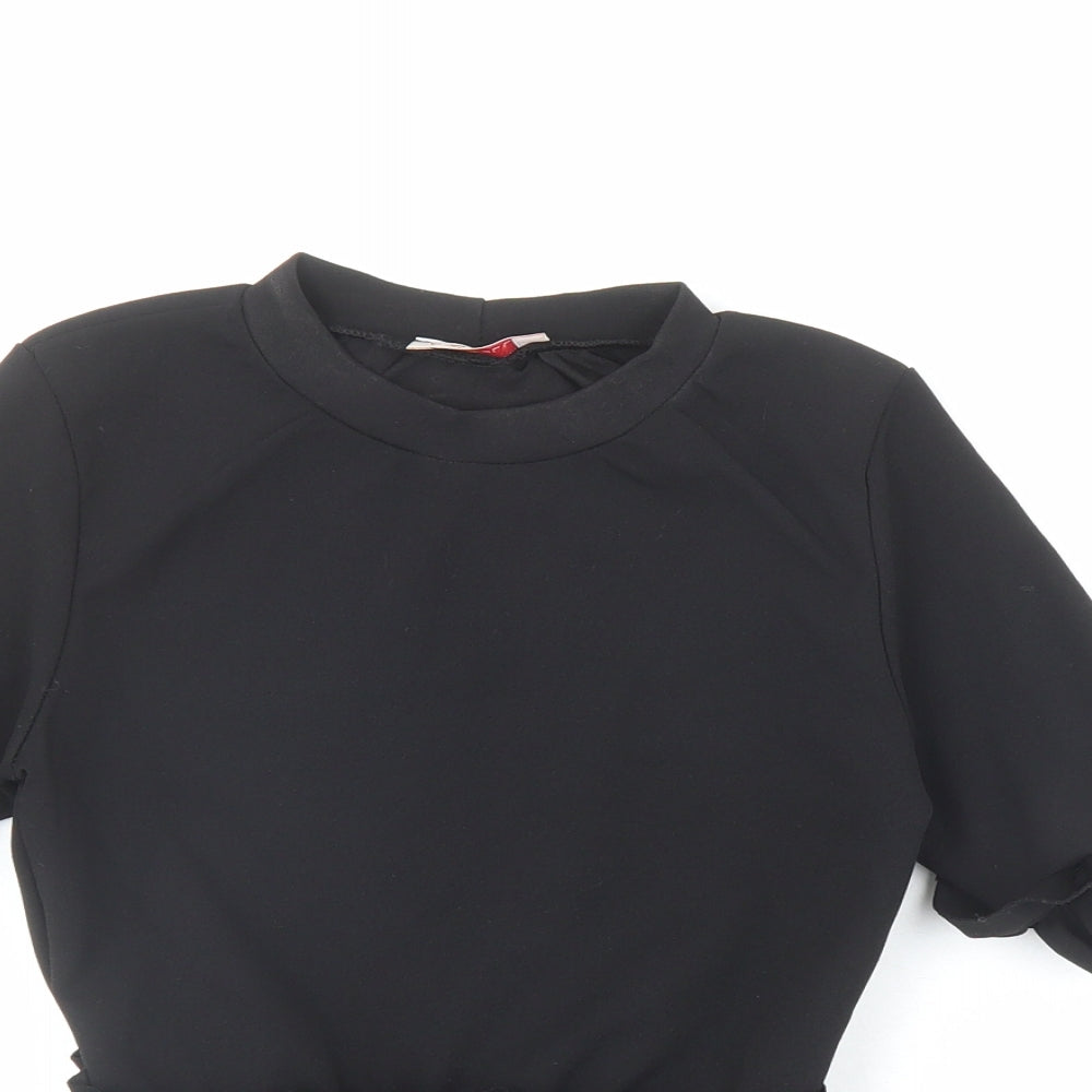 Womens UK Size 6 Style Plus Black Basic Blouse