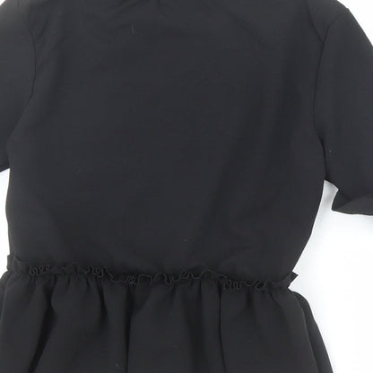 Womens UK Size 6 Style Plus Black Basic Blouse