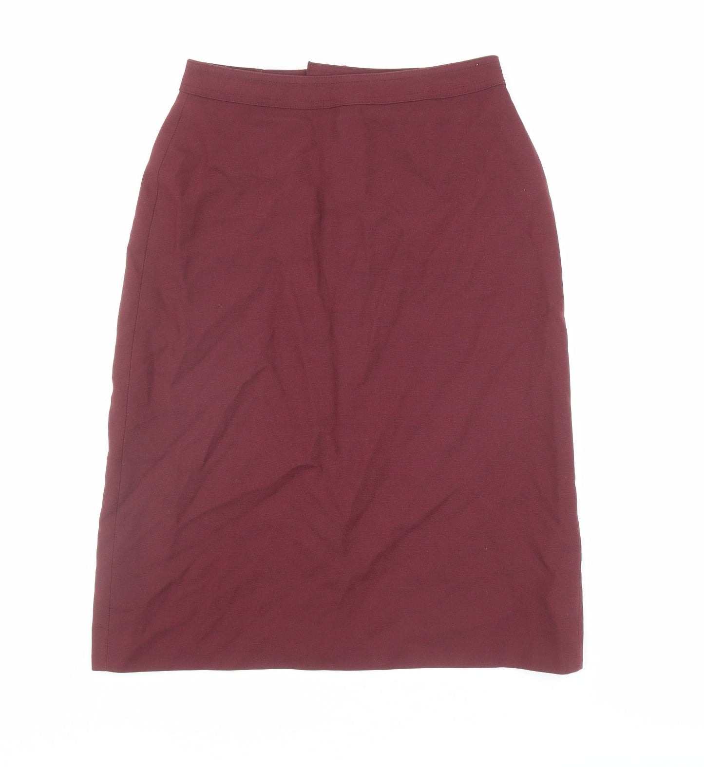 White Stag Womens Red Polyester Straight & Pencil Skirt Size 28 in Zip