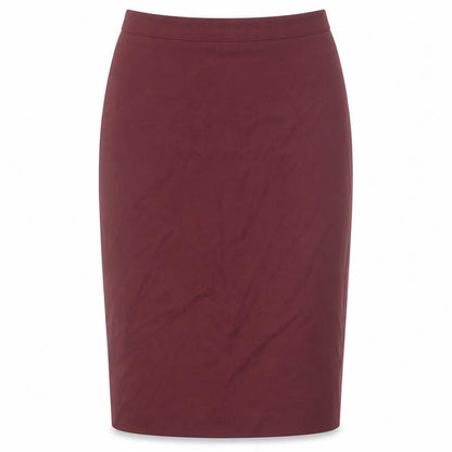 White Stag Womens Red Polyester Straight & Pencil Skirt Size 28 in Zip