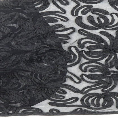 Autonomy Womens Black V-Neck Nylon Cardigan Jumper Size 14 - Open Cropped